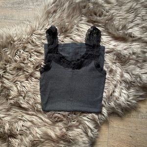 Woman’s lace cami - gray - small